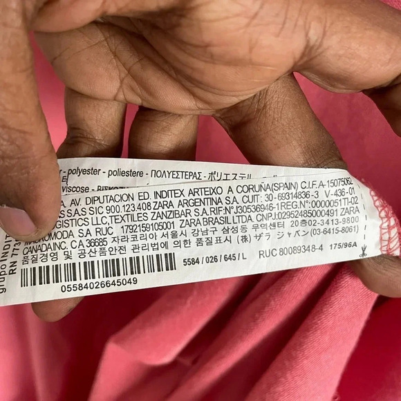 ZARA SHIFT DUST PINK DRESS  SCOOP NECK L - Picture 2 of 7